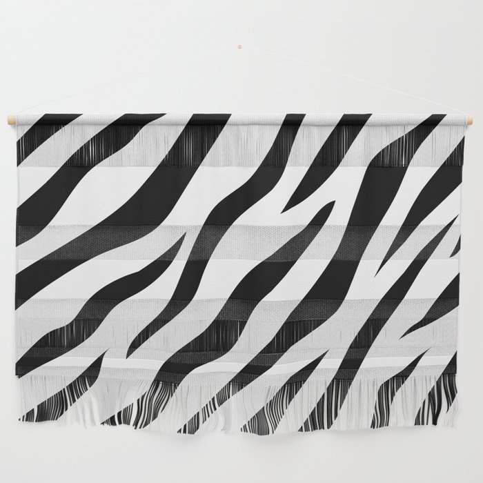 Zebra Print Pattern (white) Wall Hanging