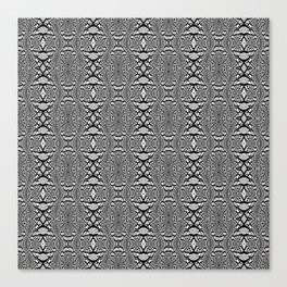Mesmerizing Monochrome: A Highly Detailed Abstract Black and White Pattern Canvas Print