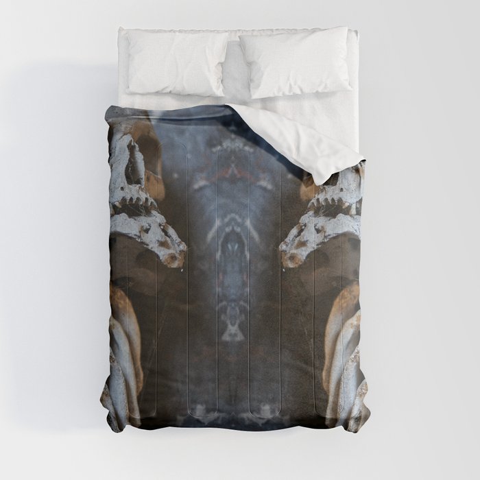 Sedlec Ossuary Monstrance Photo Art, Skull Bone Church Comforter