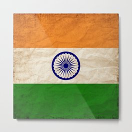 INDIA FLAG OLD WEATHERED VINTAGE FLAG INDIA COLORS OF INDIA PRIDE TO BE INDIA Metal Print | Loveindia, Coatofarms, Europe, Indiaflag, Indiatradition, Graphicdesign, Proudindia, Immigrant, Indiaroots, Euopean 