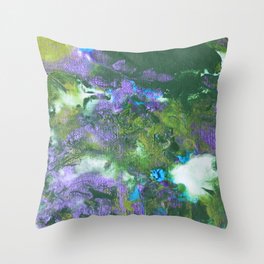 Abstract Wildflower Field Throw Pillow