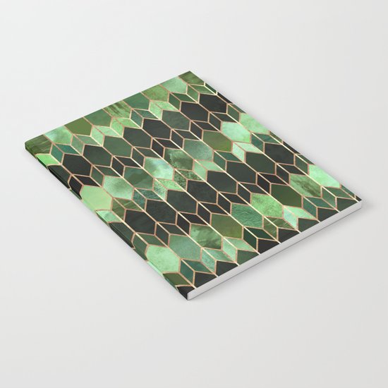 Stained Glass 5 - Forest Green Notebook
