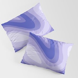 Modern Liquid Swirl Abstract Pattern in Sage purple and blue and Cream Comforter Pillow Sham