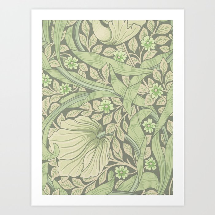 William Morris Forget Me Not Tawny Leaf Art Nouveau Art Print