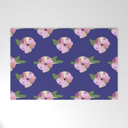 Modern Pansies Welcome Mat