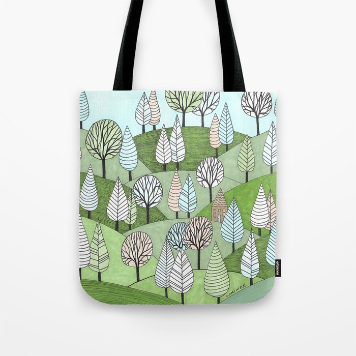 Little Cottage in the Woods Tote Bag