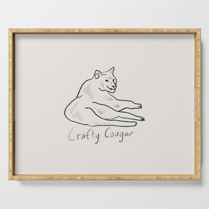 Crafty cougar Serving Tray