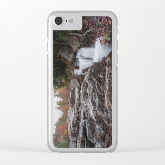 Rocky Gorge Waterfall in Autumn Clear iPhone Case