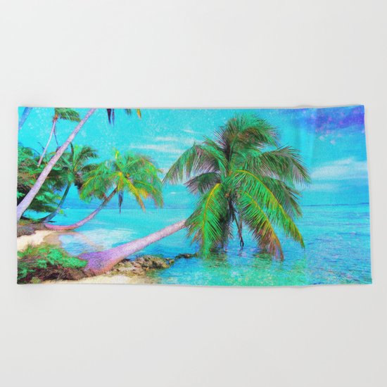 Palms on the Bay Beach Towel