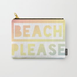 Beach Please - Rainbow Ombre Carry-All Pouch
