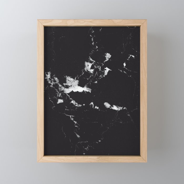 Black Marble #1 #decor #art #society6 Framed Mini Art Print