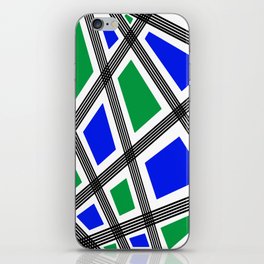 Abstract geometric pattern - blue and green. iPhone Skin