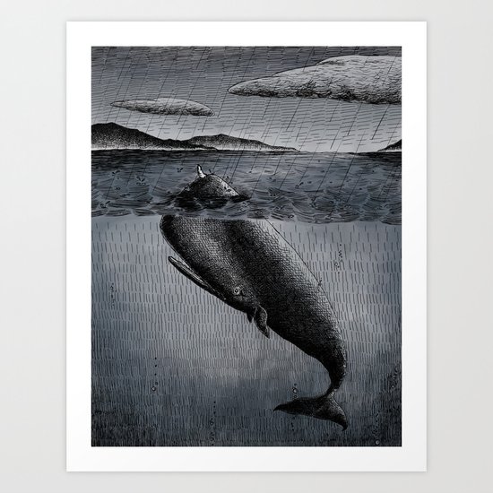 Fish and Bird Art Print