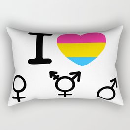 I Heart Pansexuality Rectangular Pillow