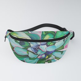 Cactus in Pastel Pink Oil Painting Fanny Pack