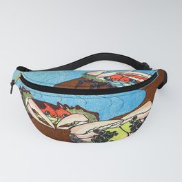 Crabs Near the Water's Edge print by Yashima Gakutei Fanny Pack