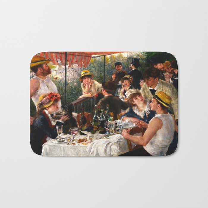 Pierre-Auguste RENOIR (French,1841-1919) - The Luncheon of the Boating Party - 1880-1881 - Impressionism - Period: Rejection of Impressionism - Oil on canvas - Digitally Enhanced Version - Bath Mat