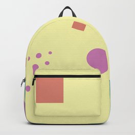 Valetta Backpack | Graphicdesign, Abstract, Yellow, Spots, Squares, Abstractinart, Facemask, Stripes, Lemon 