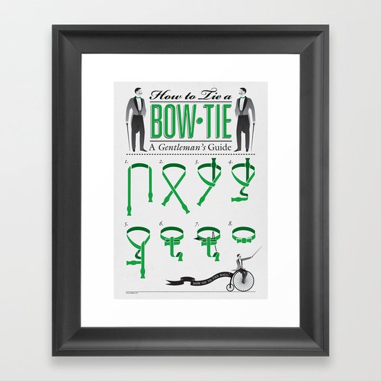How to Tie a Bowtie Framed Art Print