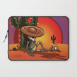 Cactus and skeleton at Sunset Laptop Sleeve