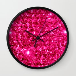 SparklE Hot Pink Wall Clock
