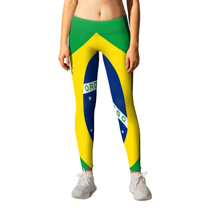 Flag of Brazil-Brazil, flag, flag of brazil, brazilian,Rio, Sao Paulo, Rio  de Janiero, carnival Leggings by oldking