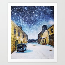 Night Snow Art Print
