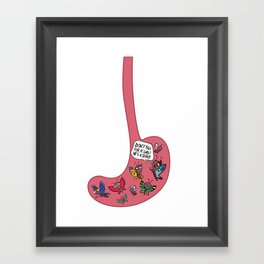 Butterfly in the stomach Framed Art Print