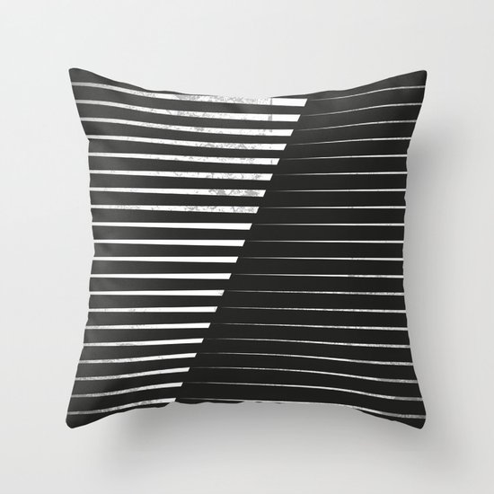 Black vs. White Throw Pillow by Metron Society6