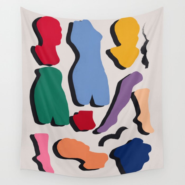 Mannequin cut out abstract Wall Tapestry