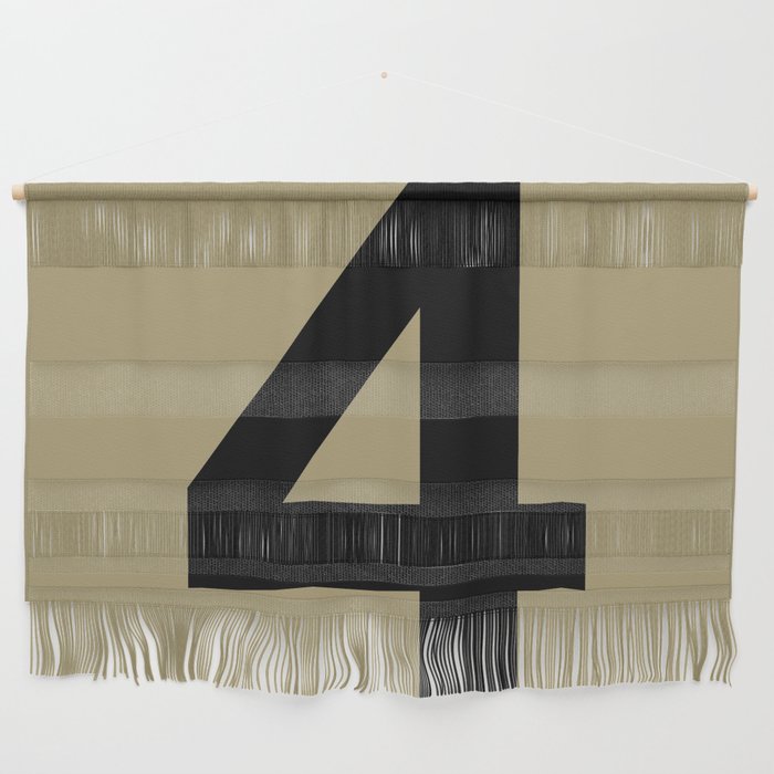 Number 4 (Black & Sand) Wall Hanging