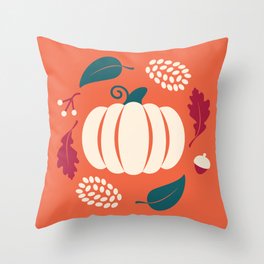 Autumn Pumpkin Throw Pillow