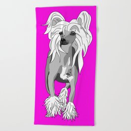 Sassy Chinese Crested Beach Towel