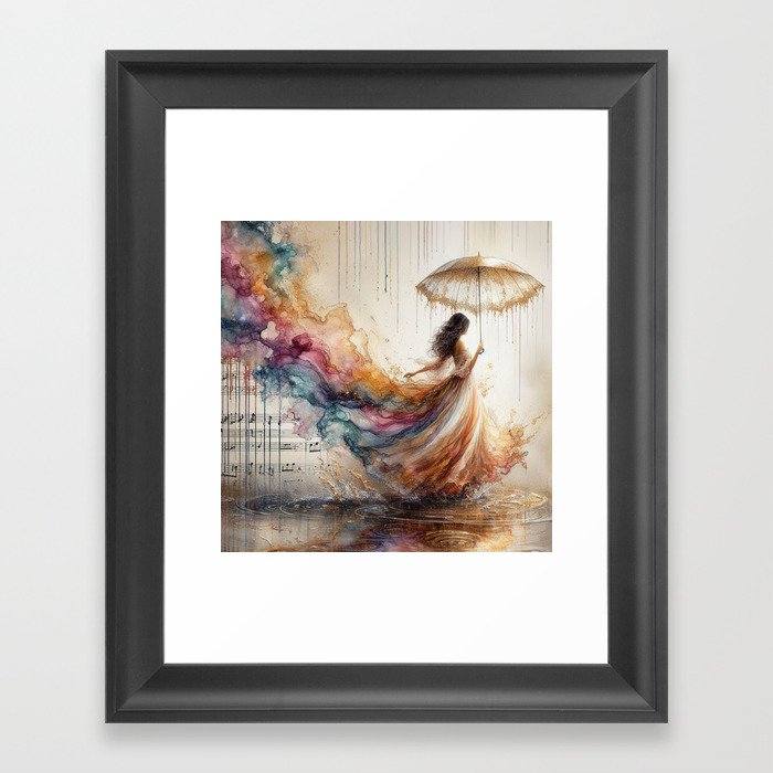 Dance In The Rain Framed Art Print