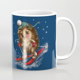 Hedgehog skier Coffee Mug