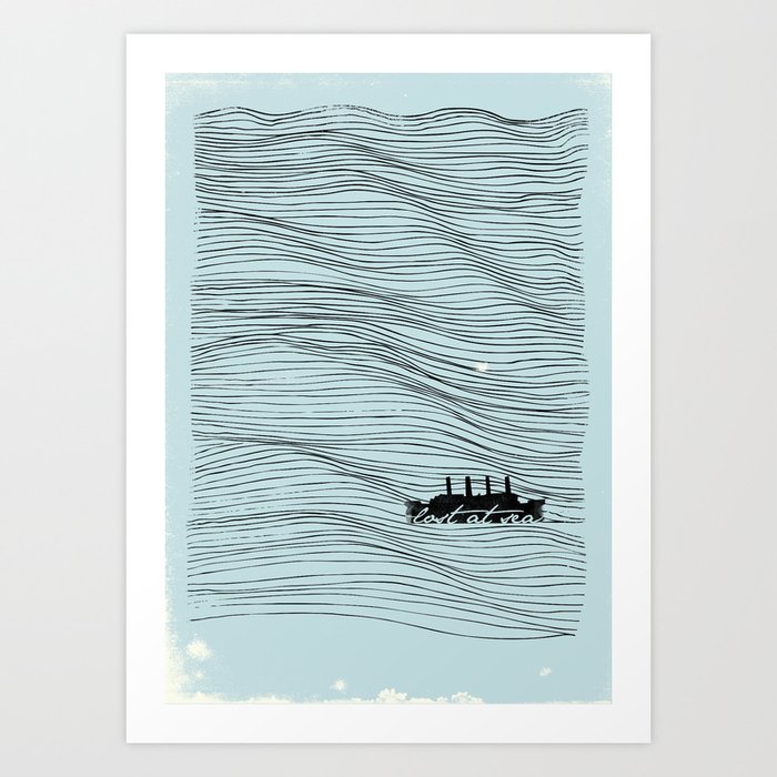 Lost at Sea Art Print