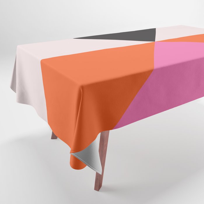 Split X Black & Pink Tablecloth
