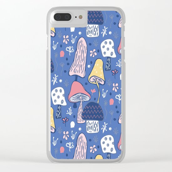 Mushroom Garden Clear iPhone Case