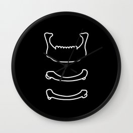 Marriner's Jolly Roger Wall Clock | Pirate, Minimalist, Minimalism, Bones, Jollyrogers, Minimal, Digital, Skull, Lines, Black 