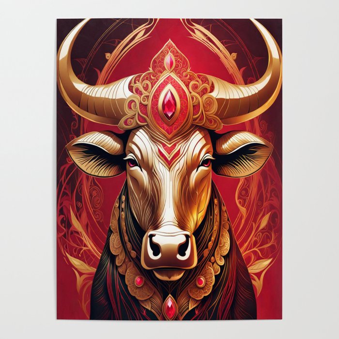 Gold and Ruby Bull No.1 Poster