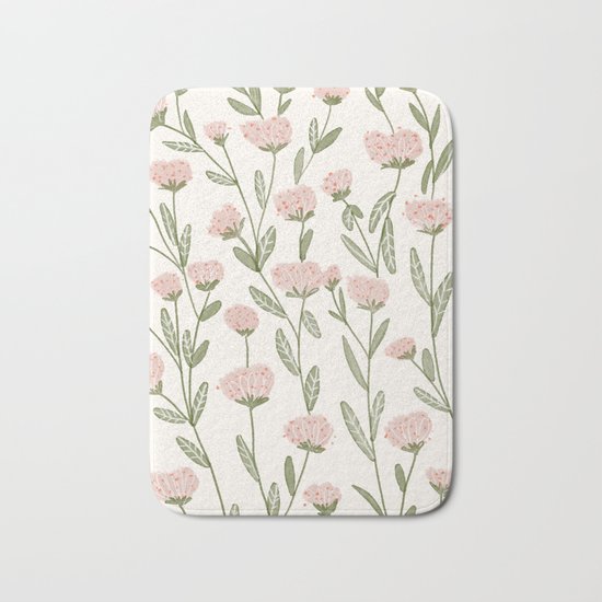 Rose Garden Pattern Bath Mat