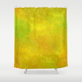 Yellow and Green Shower Curtain