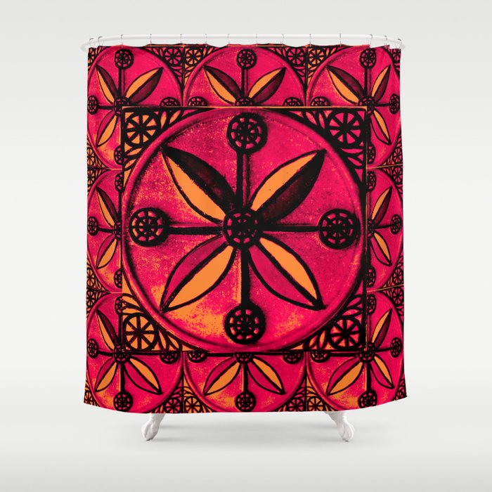 talavera mexican tile Shower Curtain