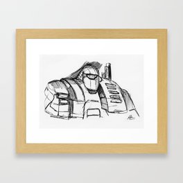 Warbot Sketch #053 Framed Art Print