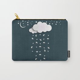 It's raining umbrellas Carry-All Pouch | Comic, Vector, Graphicdesign, Graphic Design, Digital, Illustration, Landscape 