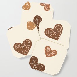 Gingerbread Hearts Creme Coaster