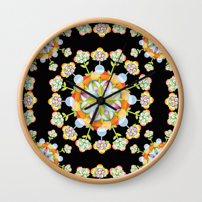 Jaipur Blossom Mandala Wall Clock