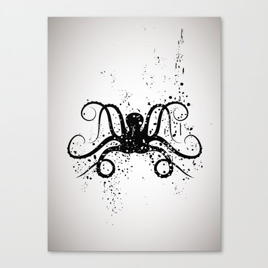 Octous black and white Canvas Print