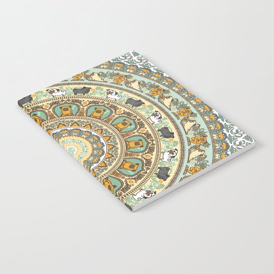 Pug Yoga Medallion Notebook