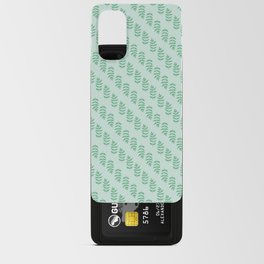 Green Leaves on Mint Green Android Card Case